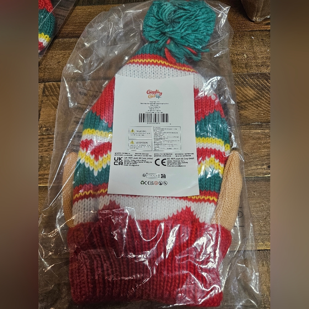 GIGGLING GET UP KIDS ELF HAT: NEW IN PACKAGE: OS